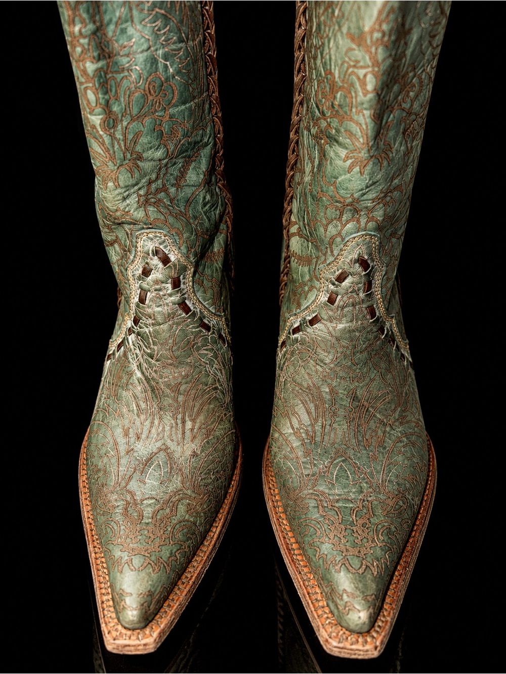 CORRAL Vintage-Style Sage Green boots-Size 10M - Picture 4 of 12